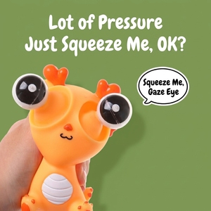 Pop Eye Dinosaur Squishy <b>Dragon</b> Squeeze Toy-Sensory Fidget Doll Stress Relief Prank Toy for Ages 8-13 Plastic - Product Image 3