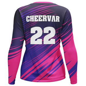 Maillot de volley-ball professionnel pour femmes, col rond, manches longues, maillot de match pour joueur - Product Image 2