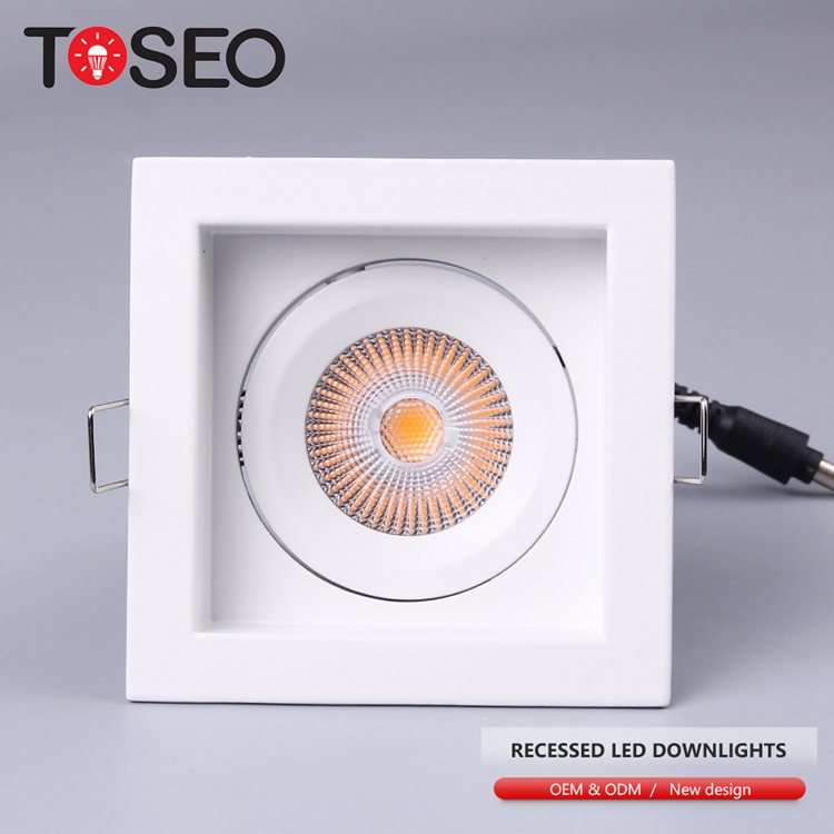 White Anti Glare LED Ceiling Spotlights / Square Recessed LED Downlights