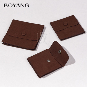 ถุงของขวัญใส่เครื่องประดับแบบสแนปขนาดเล็กพิมพ์ลายตามสั่ง Boyang ถุงบรรจุภัณฑ์เครื่องประดับไมโครไฟเบอร์อเนกประสงค์ - Product Image 3