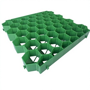 Dalles hexagonales en plastique emboîtables vert-noir, grille alvéolée pour <span class=keywords><strong>allée</strong></span>, aménagement paysager, gazon et drainage - Product Image 5