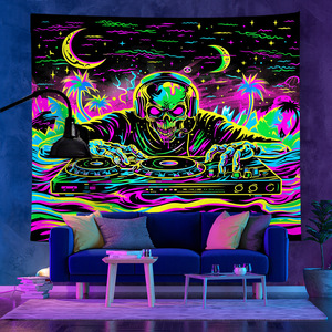 <span class=keywords><strong>Tapiz</strong></span> Fluorescente UV con Temática de Halloween |   Decoración de <span class=keywords><strong>Pared</strong></span> Estilo Ins para Habitación |   Telón de Fondo para el Hogar en Oferta en <span class=keywords><strong>Amazon</strong></span> - Product Image 6