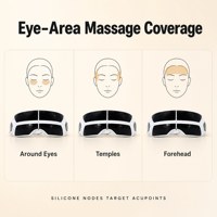 Masseur oculaire chauffant intelligent rechargeable avec musique Bluetooth et pulvérisation de brume pour les cernes, appareil de massage des yeux