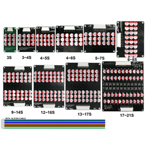 Placa <span class=keywords><strong>BMS</strong></span> de equilibrio 3S 4S 5S 7S 8S 10S 16S 20S 1A 3A 5A 6A con condensador para baterías de litio Li-ion, LiFePO4, LTO, ecualizador y balanceador activo - Product Image 1