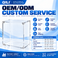 Étui de protection personnalisé en acrylique transparent pour jeux de cartes TCG, vitrine de collection, décoration intérieure, vente en gros