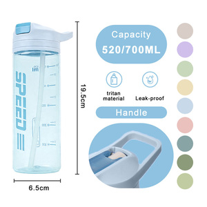 Borraccia Motivazionale da 24oz in Tritan Senza BPA, Antigoccia, per Sport, Palestra e Attività all'Aperto, con Indicatore Orario e Cinturino - Product Image 2