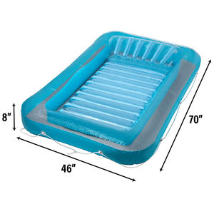 Tumbona Flotante Inflable para <span class=keywords><strong>Piscina</strong></span>, Color Azul Bronceado, con Reposacabezas Extraíble, Interior Acanalado, Cama Flotante para Broncearse, para Adultos - Product Image 2
