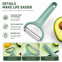 Smartpan Custom Logo Y-vormige dubbele mesjes schilmes en snijder multifunctionele roestvrijstalen snijder voor fruit en groenten
