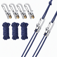 Accessoire de camping extérieur transfrontalier le plus vendu : Corde de tension pour tente et auvent, réfléchissante, coupe-vent, en polypropylène et zinc