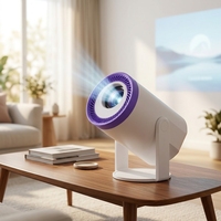 Proyector LCD Portátil JUNUO TURN1 con Android 14, 200 Lúmenes, 720P, Compatible con Decodificación 4K, Proyector Inteligente para Cine en Casa