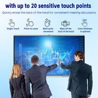Tableaux interactifs numériques intelligents pour l'enseignement scolaire, écrans plats interactifs LCD 4K Android/Windows avec fonction tactile au doigt, tailles 55, 65, 75, 85, 86, 98, 110 pouces
