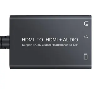 4K HDMI Audio Extractor HDMI zu HDMI und optisch TOSLINK SPDIF 3,5mm Stereo Audio Extractor Splitter HDCP1.4 DAC Digital zu Ana