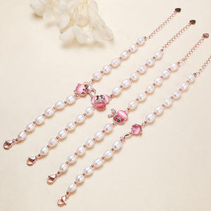 Joyería de Perlas de Agua Dulce al por Mayor, Cuentas de Arroz y Pulseras de Bolas Negras, Colección de Dijes Estilo Zhuji, Moda para Venta Ambulante - Product Image 1