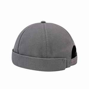 Large Rolled Cuff Brimless Vintage <b>Beanie</b> Adjustable Sailor Docker Cap Short No Visor <b>Hat</b> Promotion Gift - Product Image 1