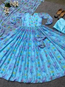 Saree indio estilo Bollywood Glorious Premium Bollywood Sequance Saree bordado trabajo Saree con blusa de diseñador para mujer - Product Image 6