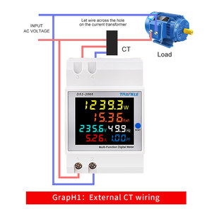 D52-2066 kỹ thuật số năng lượng tần số mét 6in1 AC Màn hình 110V 220V 380V 100A Single phase LCD Volt Amp kWh tần số mét - Product Image 3