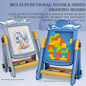 Papan Gambar Multi-Fungsi Buaya Lumba-lumba Dua Sisi yang Dapat Dihapus <span class=keywords><strong>2</strong></span>-in-1 Papan Tulis Anak Mainan Edukasi Set Mainan Menggambar - Product Image 4