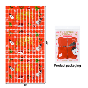Rideau en feuille carrée pour photomaton de fête de Noël, fond métallique 1x2m, décoration de Noël pour la maison, Bonne année <span class=keywords><strong>2023</strong></span> - Product Image 4