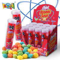 Fabrieksgroothandel Private Label OEM Aangepaste 50g Skittle-s type zure kauwgom in tube BRC ISO Fruit smaken Vegan kauwgom