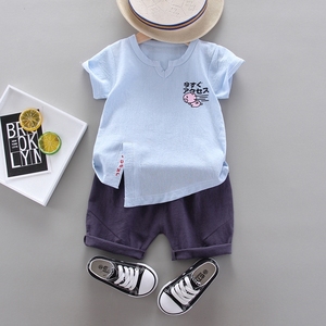 Dachang fornisce abbigliamento per bambini 0-5 anni vestiti per bambini ragazzo abbigliamento cotone t-shirt shorts vestito a due pezzi - Product Image 3