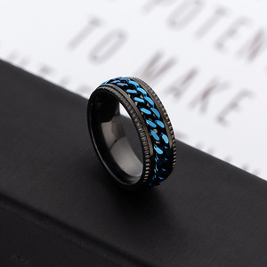 Anello Girevole da Uomo Apribottiglie con Catena <span class=keywords><strong>in</strong></span> <span class=keywords><strong>Acciaio</strong></span> Inossidabile, Gioiello alla Moda Anti-Ansia e Stress, Idea Regalo - Product Image 3