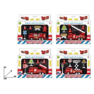 Camión de Juguete de Metal Fundido a Presión, Escala 1:50, Set de Respuesta a Emergencias para Niños de 3 Años en Adelante - Product Image 1