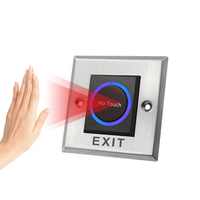 Interrupteur à capteur infrarouge sans contact en acier inoxydable 12V, bouton de sortie de contrôle d'accès sans contact avec télécommande
