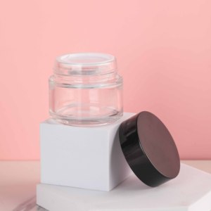 Frascos de <span class=keywords><strong>crema</strong></span> <span class=keywords><strong>para</strong></span> el cuidado de la piel de 100g personalizados más vendidos, contenedor de bálsamo corporal transparente, contenedor de vidrio <span class=keywords><strong>para</strong></span> cosméticos de cilindro de 3,4 oz <span class=keywords><strong>para</strong></span> exfoliante - Product Image 3