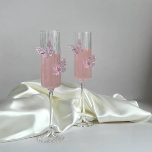Copa de <span class=keywords><strong>Vino</strong></span> Reutilizable de 180 ml con Diseño Zen Asiático y Estilo Lindo, Aislamiento de Vidrio, a Prueba de Fugas, con Patrón de Mariposa - Product Image 3