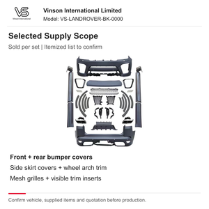 Kit de actualización de parachoques exterior y molduras para Land Rover Range Rover Sport L494 2018-2022 estilo SVR - Product Image 3