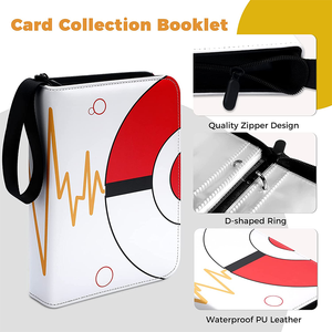 Reliure pour cartes à collectionner personnalisée à 4 pochettes |   Reliure à fermeture éclair OEM/ODM en petites séries pour cartes Pokémon, cartes TCG, photos, 400 pochettes - Product Image 3