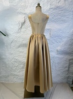 OUDINA Nouvelle Robe de Soirée Élégante Vintage en Satin à Col Halter Coupe A-line Grande Taille pour Femmes