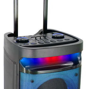 TWS Party Box Haut-parleur avec effet de lumière LED RVB dynamique <span class=keywords><strong>Trolley</strong></span> Haut-parleur karaoké 8 pouces Woofer Haut-parleur sans fil Blue Tooth - Product Image 5