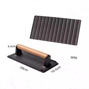 Barbacoa de alta calidad, bistec de hierro fundido, cocina, prensa de carne, juego triturador, prensador de tocino, parrilla, prensa de <span class=keywords><strong>hamburguesa</strong></span> de hierro fundido - Product Image 3