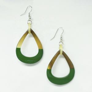 Vietnam Lacquer Gold Chandelier <b>Earring</b> Base <b>Cute</b> Hoop <b>Earrings</b> Wedding Party Hot Sale Craft Product Gift Mainly Made Horn - Product Image 4