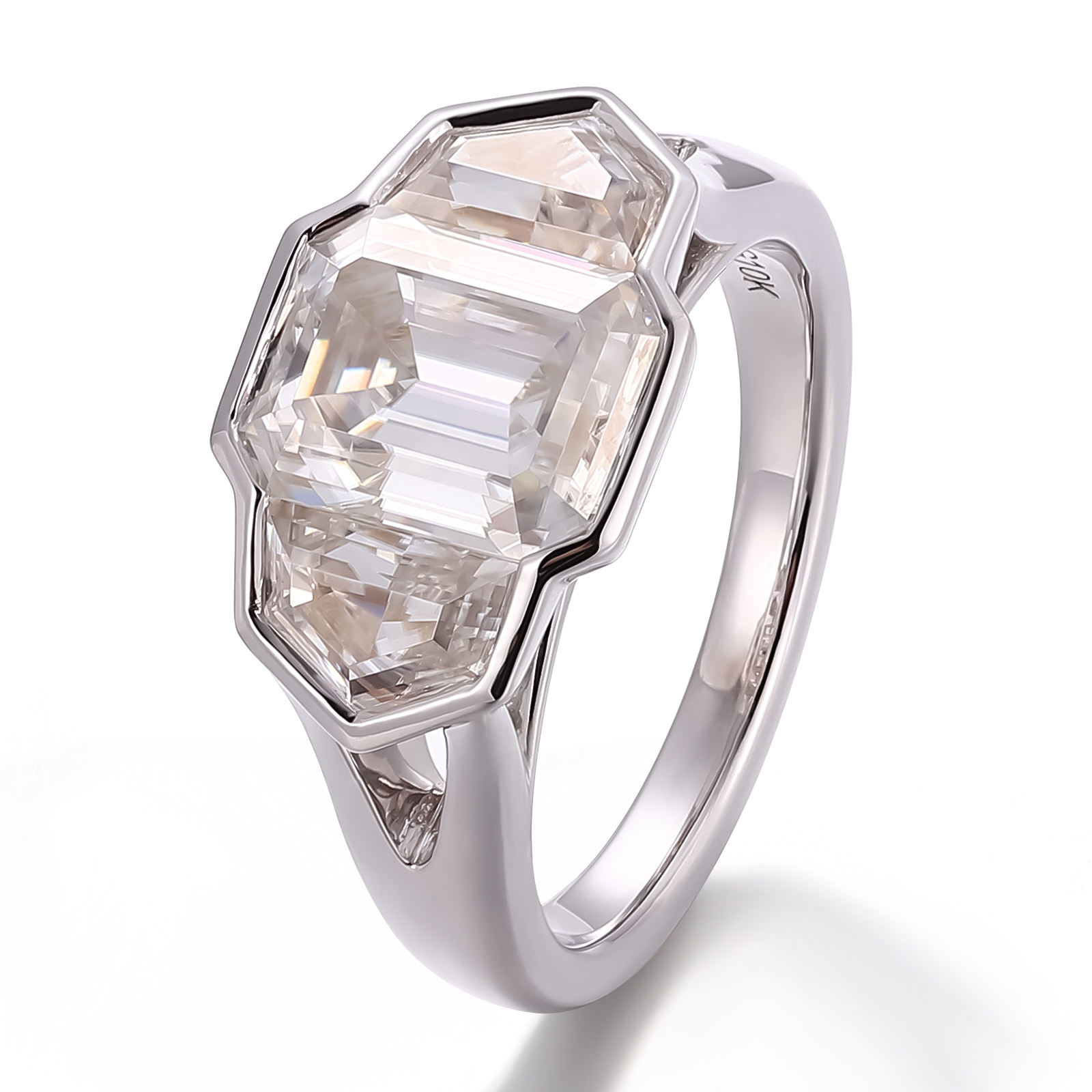 แหวนเพชรโมอิสซาไนต์ทองแท้ 14k