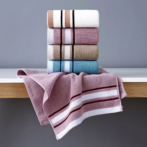 High-Quality Luxury Bath Towel Set Quick-Dry Plain Wide Striped Home Hotel Gift Wholesale - Product Image 3