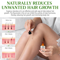 Minyak Cyperus Rotundus 60ml Murni Alami, Mengurangi Pertumbuhan Rambut Tak Diinginkan, untuk Penghilang Bulu Kulit