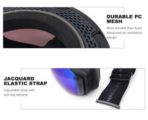 עיצוב לוגו מקצועי הדפסה אישית עיצוב סקי משקפי סקי סנובורד משקפי מגן אנטי ערפל משקפי ספורט מגנטי לגברים ונשים - Product Image 2