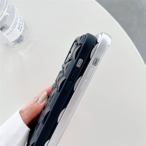 Driedimensionaal vierkant geweven patroon voor iPhone 13/14 mobiele telefoonhoesje voor <span class=keywords><strong>Apple</strong></span> 12/11/7/8 Plus Rhombus XS hoesje siliconen - Product Image 6