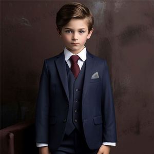 Costume trois pièces élégant pour garçons : veste, pantalon et <span class=keywords><strong>gilet</strong></span> – Idéal pour mariage - Product Image 6