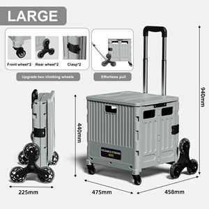 Nieuwe Trends Opvouwbare Winkelwagentje Multifunctionele Trapklimmende Collabsible Kofferbak <span class=keywords><strong>Trolley</strong></span> Met Wielen Voor Buitenpicknick - Product Image 4
