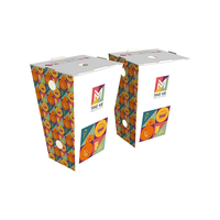 Boîte en papier kraft brun pour pop-corn Boîte à snack avec chips de fête à toit ouvert