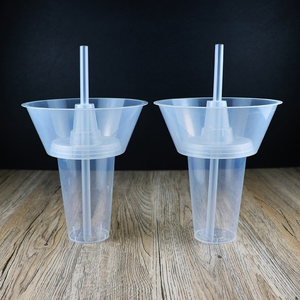 PTPACK - Bandeja Desechable para Bebidas, Ensaladas de Frutas, Té con Leche, Soporte para Refrigerios, Vaso de Plástico - Product Image 4