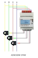 Acrel ADW300-4G Din Rail 3 Phase Compteur d'énergie sans fil Communication 4G Compteur IOT pour la surveillance de la consommation d'énergie