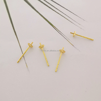 1000S Au750 Or 18K Composants de bijoux Accessoires pour boucles d'oreilles Tiges et clous d'oreilles Modèle KE0001G-P1 de Guangdong