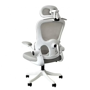 Chaise de <span class=keywords><strong>bureau</strong></span> ergonomique moderne en maille avec siège en tissu maillé, pivotante, réglable en hauteur, dossier haut, mousse PP - Pour usage domestique - Product Image 5