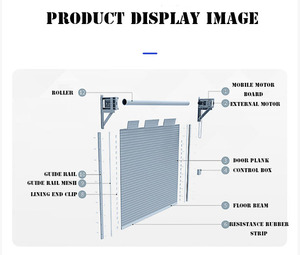 <span class=keywords><strong>Porte</strong></span> à enroulement en acier et aluminium, coupe-vent, style postmoderne, avec surface finie, pour supermarchés et écoles - Product Image 6