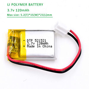 Free shipping <span class=keywords><strong>3</strong></span>,7 v lithium polymer battery 120mah for Metal detector - Product Image 4
