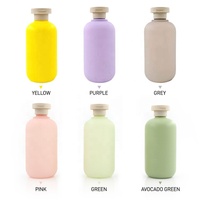 Botella de Champú de Plástico HDPE de 300 ml con Tapa de Bambú, Envase para Gel de Ducha y Cuidado del Cabello para Hotel, Empaque con Logotipo Personalizado OEM